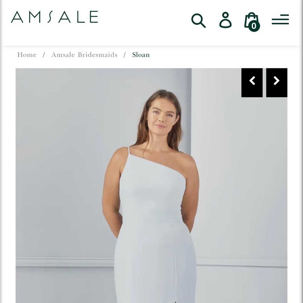 One Shoulder, Classic 90s Style Sloan Amsale Bridesmaids Dress - worn once